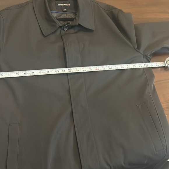 London Fog Single Breasted Black 3/4 Trench Coat Jacket Men’s Size  44T - Picture 12 of 14